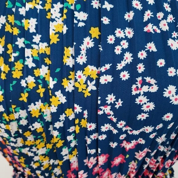 Nanette Lepore Pleated  Floral Smocked Sleeveless A Line Dress NWT - Picture 15 of 16